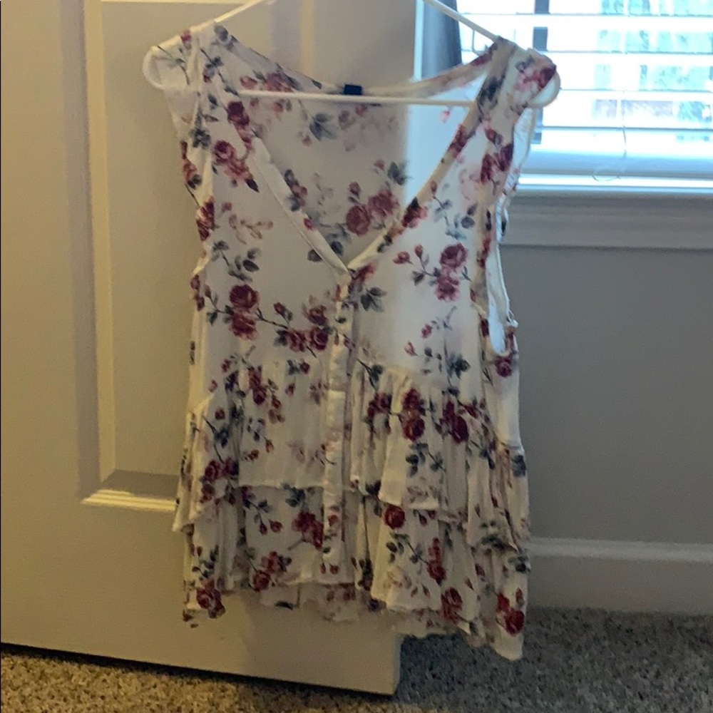 White floral top